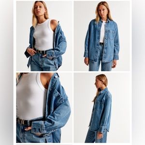Abercrombie oversized denim shirt jacket